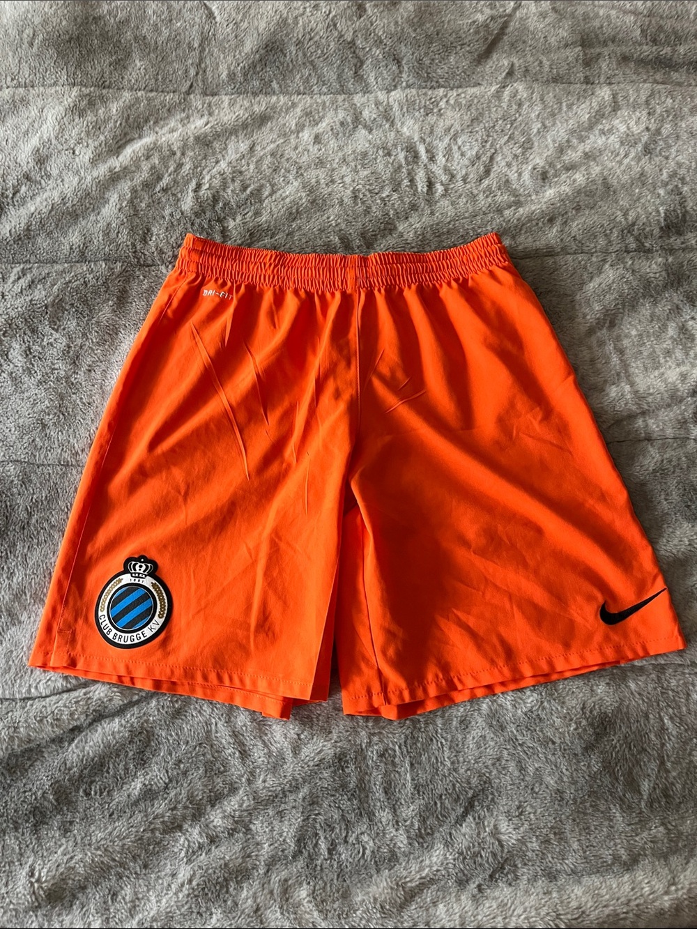 Nike Bright Orange Dri Fit Athletic Shorts with Club Brugge KV Crest